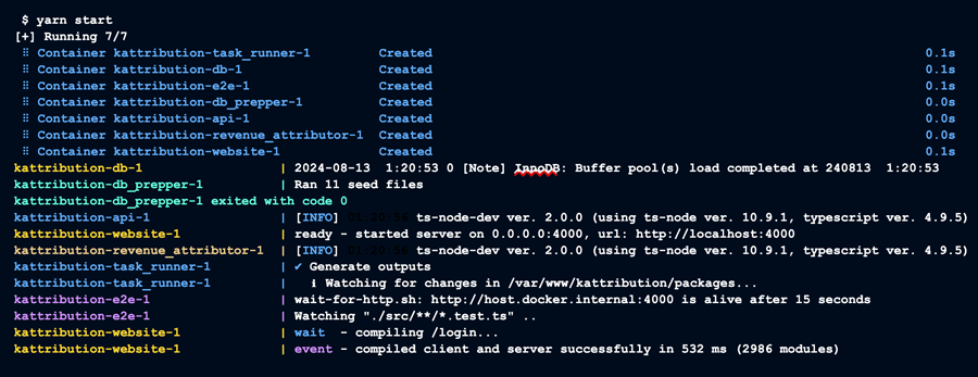 command line output screenshot